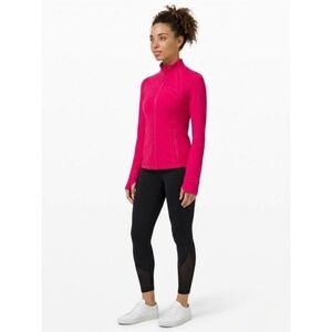 Lululemon Define Jacket Luon Pink Gold Zip Slim Fit Yoga Workout Size 4 NEW